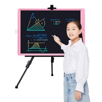 전자칠판 필기보드 대형 24인치 드로잉패드 충전식, 21인치 핑크(컬러스크린 하이라이팅) 충전식+스탠드★블