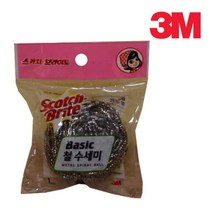 WEY3312193M 베이직 철수세미 30g 스텐수세미 수세미 설거지 설겆이 쑤세미 3m수세미, 1, 1