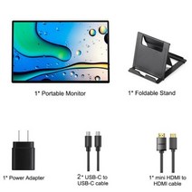 16 인치 25K 144Hz 휴대용 터치 보조 모니터, With foldable stand+AU 플러그
