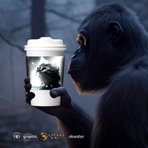 캣푸치노 종이홀더 800개 13온스용 테이크아웃컵 컵홀더 종이컵 카페 슬리브, 1개