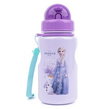 겨울왕국2 엘사 스텐 빨대 물통 400ml 올라프 물병 보틀 어린이집 유치원 스트랩 유아