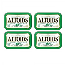 Altoids Spearmint Mints 알토이즈 스피아민트 민트 캔디 1.76oz(50g) 4팩, 50g, 4개