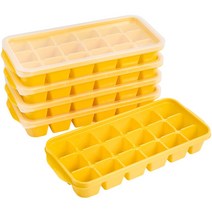 자이티 얼음쏘옥 얼음 트레이 얼음틀 뚜껑포함 18구 5p, 옐로우