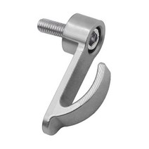 내마모성 알루미늄 합금 오토바이후크 싱글 홀 헬멧 가방 범용 5 색 4.7cm 1.6cm 1개, Silver