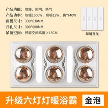 온풍기 Elligent 통합 천장 워밍업 배기 바람 조명 방수 대류히터 실내 공기 선풍기 220V, 02 B_05 JP