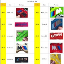 브레이크캘리퍼 커버 4 개대 자동차 스티커 로고 자동차 도어 핸들 자동차 백미러 자동차 연료 탱크 캡 bmw m 성능, 스타일을 선택했습니다, 1 세트, bm-01, 4개