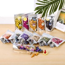 약 45 개/가방 혼합 콘 향 연기 아로마 테라피 천연 Incenso 콘 샌들 우드 라벤더 로터스 향기로운 인도 티벳 어, (352994)green tea scent