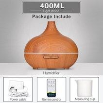 초음파 가습기 미스트 메이커 550 500 400 아로마 테라피 에센셜 오일 디퓨저 쿨, 400ml -- 빛 -- 모드 a, 우리 플러그