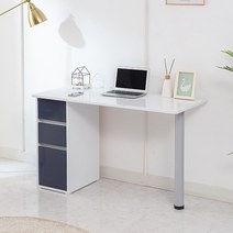 컴퓨터책상 일자형/코너형, 일자형-네이비