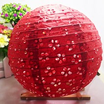 연등 풍등 블루 컬러 스타일 할로우 페이퍼 랜턴 웨딩 종이 전등갓 휴일 파티 용품 중국 신, 빨간+Hollow out16inch40cm