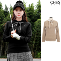 체스 430˚ 플로어 여성골프 방풍 캐시미어니트