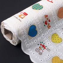 토탈하우스 순면 발포레이스 50X90cm 테이블러너 식탁커버 가구매트, 큐티하트-50X90cm-발포레이스