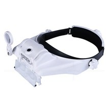 원시 책 돋보기 렌즈 부모님 복지센터 세 개의 LED 조명 헬멧 안경 6 여러 문신, 1.5배 2배 8배
