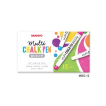 문교 멀티초크펜/보드앤유리펜/12자루, 화이트