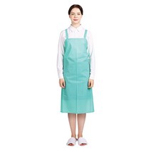 웰프런 우레탄 방수앞치마 스트라이프 중, 1개, 반투명 민트