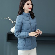 Momolatti 여성용 단점 솜옷 오리털 레귤러 핏 경량 자켓