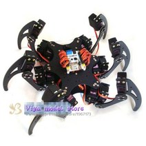 다관절로봇 코딩블럭 휴머노이드 교육 아두이노 18 dof 알루미늄 hexapod 거미 로봇 기계 곤충 프레임 LD1501MGLDX335MG 디지털 서보, silver frame