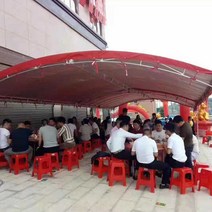 주차천막 야외용 접이식 이동식 자바라 좌판대 쉘터 행사 농막 차고지텐트 가제보 차고지 근로자쉼터 방풍비닐 79 유동 차양막 홍백 술자리 야외 간이 철거 조립 주차 비막, 규격 없음, 필요에 따라 사용자 정의 가능