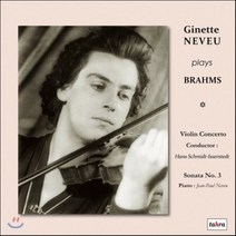[LP] Ginette Neveu 브람스: 바이올린 협주곡과 소나타 3번 - 지네트 느뵈 (Brahms: Violin Concerto Sonata) [2LP]