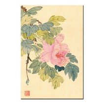 한국화 민화 신사임당 신윤복 책가도 풍수 전통 민속화 풍속화 인테리어 학교 교실 교육 그림 캔버스 액자, 15.신명연-모란