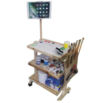 올인원 미술학원 책상 공구보관 도구정리 파레트 카트, 중형