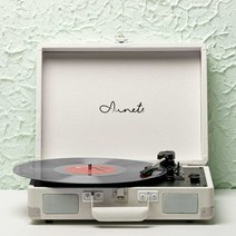 턴테이블입문 LP판 재생기 블랙 음반 복고풍 블루투스, 크림 브라운 (블루투스 모델)