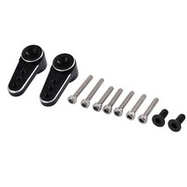 SERVO 2Pcs 금속 15T 서보 암 혼 적합 EMAX ES08MA 축 방향 SCX24 1/24 RC 크롤러 자동차 업 그레 이드 부, [02] black