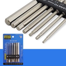 공구 공구비트 sankyo 드릴 비트날 육각비트세트7P SH-085 85mm, 해당 상품 선택하기