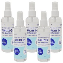 스테럴라이즈 플러스 클린 세니타이저 에탄올 스프레이 100ml, 5개