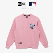 뉴에라 AP 13338691 MLB 쿠퍼스타운 빅 부클레 뉴욕 양키스 맨투맨 러스티 핑크, 없음