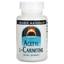 Source Naturals 아세틸 L-카르니틴 500 mg 60 타블렛 [관부가세 포함] 92457, 120 개
