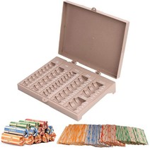 코인 카운터 소터 머니 트레이 - 64개의 코인 롤 래퍼 번들로 묶음 - 6개의 구획 정리 및 홀더와 안전한 커버 - 은행 비즈니스 또는 가정용으로 이상적입니다.