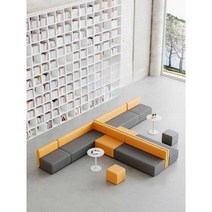 대기의자 등받이소파 휴게공간 의자 소파 병원대기, 조합 3(커피 테이블 포함)