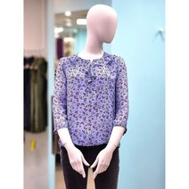 올리비아로렌 넥 러플 블루종 블라우스 VOCNLWF7331