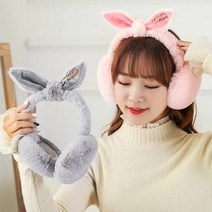 [써보니조트라] 토끼 털귀마개 겨울 방한 귀도리 귀여운 털귀마개, 토끼-빅사이즈 핑크