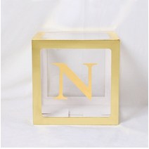 1pc 골드 실버 색상 생일 축하 케이크 토퍼 베이비 샤워 희'자 상자 파티 장식 용품, 15 N_01 25x25x25cm