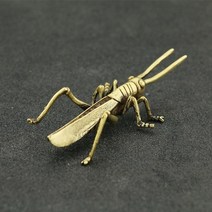 인스 감성 소품 빈티지 구리 메뚜기 조각 황동 동물 메뚜기 인형 홈 동상 공예 책상, 01 Locust Sculpture