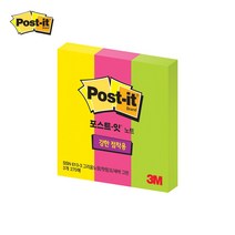 3M 포스트잇 SSN 613-3 / 3패드 (그리움노랑/핫핑크/새싹그린) 25x76mm, 1개