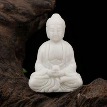 신성한 조각상 종교 어비취 손으로 조각 한 부처님의 동상 섬세한 Shakyamuni, 한개옵션0