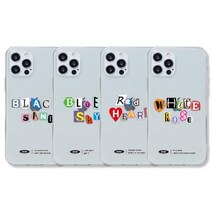 9C9C 피스 오브 스펠링 클리어케이스 갤럭시A5 2017:블랙샌드, 1개