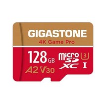 [5년 무료 데이터 복구] Gigastone 128GB Micro SD 카드 4K Game Pro Nintendo-Switch용 MicroSDXC 메모리 카드 GoPro 액