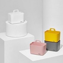 모비딕파워 [모비딕파워] 탁상서랍장 마스크케이스 소품함 이불수납 카라반캠핑 플라스틱수납상자, 아★ 루맥스 마이룸 포르타 미니 2개입_리빙 스토리지, 아★ 핑크+그레이