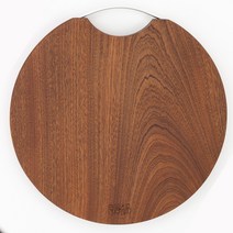 F-F 나무도마 통원목 원형 플레이트 도마, 36*36*3.0CM