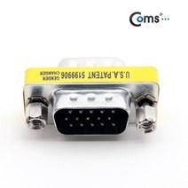 트레이드몰▶Coms 모니터 젠더 15Pin VGA 연장 D-SUB RGB 3열 GOLD Metal M to 컴퓨터 노트북 음향 PC부품 케이블 PC◀트레이드몰, ◀트레이드몰▶