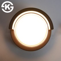 써클 LED 벽부등 8w 조도감지 방수벽등 실내벽등 실외벽등 다크브라운