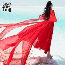 드레스 Tingfly보헤미안 스타일 긴 쉬폰 여름 드레스 바닥 길이 럭셔리 파티 디너 드레스 레이디 캐주얼 보헤미안 홀리데이 비치 Zaful