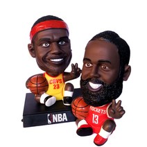 Q판NBA농구 스타 Harden Durant Messi가 머리 인형 자동차 장식품 자동차 액세서리 자동차 용품, 하든（13호）