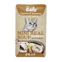 더캣츠 미니리얼 스프 파우치 고양이간식, 삼계스프, 40g, 30개