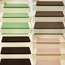 심플 무지 계단매트 논슬립 미끄럼방지 안전매트 슬개골방지 50cm, 50cm계단매트-다크브라운1장