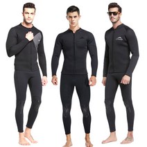 스바트 남성용 3mm 투피스 웻슈트 3종, 상의 (7023) 2XL
